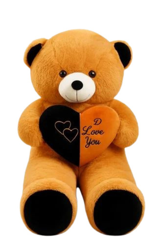 5 Feet Teddy Bear - Soft Plush Fabric, Medium Size, Brown and Black | Durable, Fine Finished, Eco-Friendly Fiber Filling