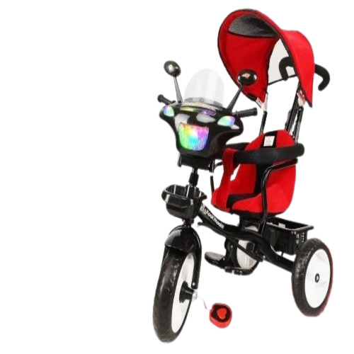 Baby Fancy Plastic Tricycle - Plastic, Standard Size, Multicolor | Manual Drive, Indoor Use, For Kids 2-4 Years