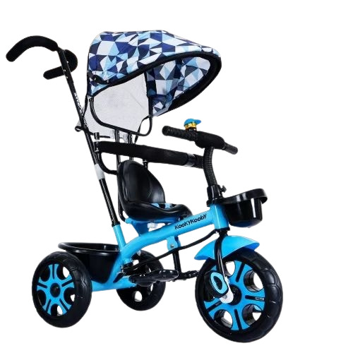 Baby Plastic Tricycle - Plastic, Standard Size, Multicolor | Manual Drive, For Kids Age 2-4