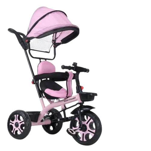 Baby Tricycle - Plastic, Standard Size, Multicolor | Manual Driving, For Kids Age 2-4 Years