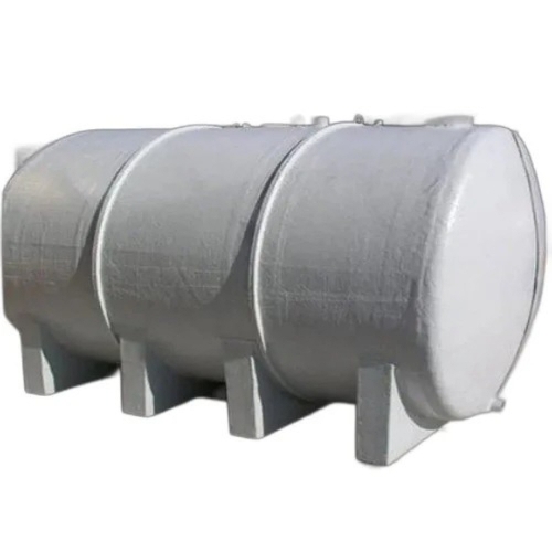 Frp Tanks - FRP Material, Standard Size, Grey Color | Industrial Use, Cylindrical Shape, Durable, Fine Finished