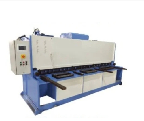 Nc Hydraulic Shearing Machine (Model 2013) - Stainless Steel, White Blue, 220-440V | NC Control System, Hydraulic Operation, High Cutting Accuracy, Adjustable Blade Gap