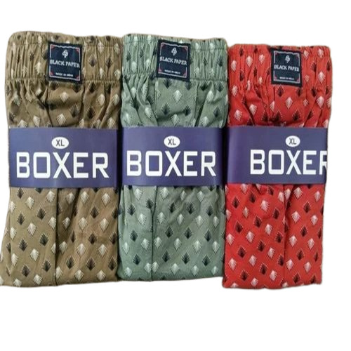Printed Cotton Boxers Shorts - Cotton, Multicolor, All Sizes | Comfortable, Elastic Waistband, Printed Pattern