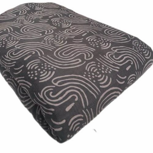 110 GSM Grey Cotton Printed Fabric