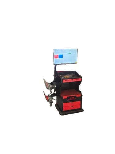 3 D Wheel Alignment - 3.0-3.5 Meter, Red and Black, Electric Motor with Hydraulic Lift | Laser Guided, Sensor-Based Alignment, Calibration Ready