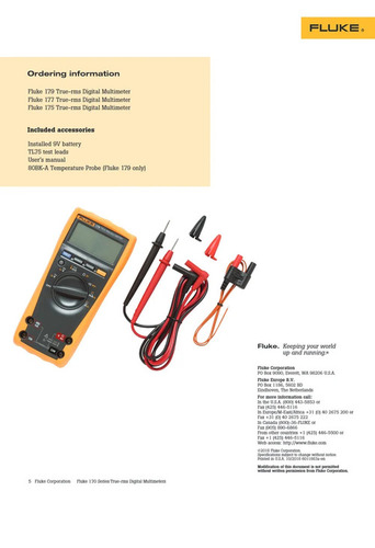Fluke 175 True-Rms Digital Multimeter