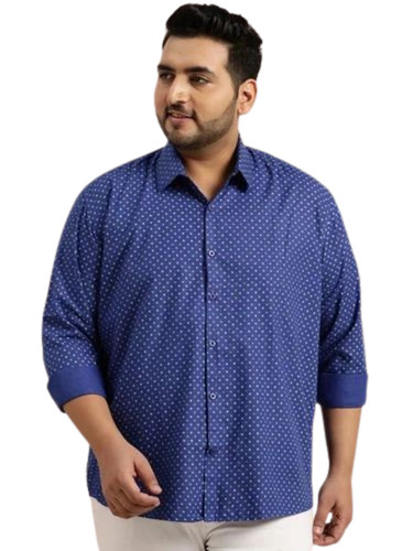 Men Collar Neck Party Wear Shirt - Cotton, Full Sleeves, Blue | Breathable, Anti UV, Anti Wrinkle, Quick Dry, Comfortable Fit