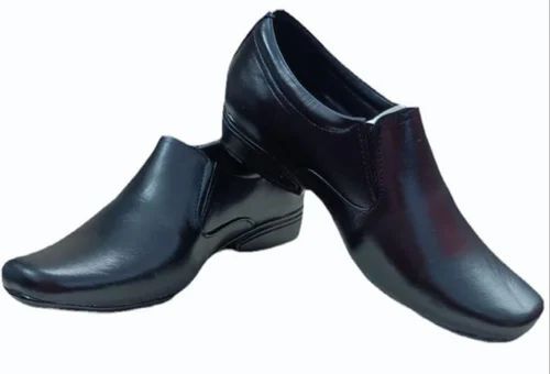 Men Pointed Toe Leather Formal Slip On Shoe