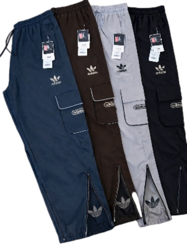 Mens Lower - Cotton Slim Fit Blue And Grey, Breathable Non Toxic Quick Dry Elastic Waist