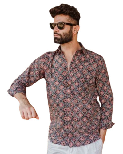 Modern Party Wear Men Designer Shirt - Cotton, Multi Color, Full Sleeves | Breathable, Anti Wrinkle, Quick Dry, Comfortable Fit