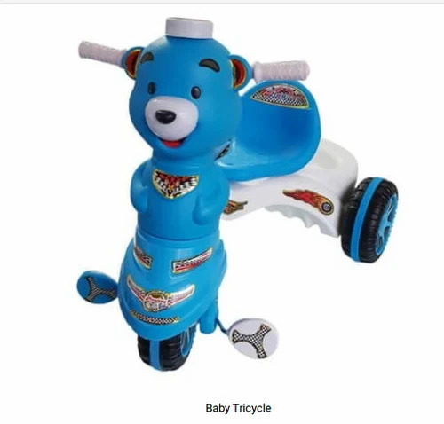 Stylist Blue Baby Tricycle - Plastic, Standard Size, Blue | Age 2-4 Years, Durable, Long Lasting