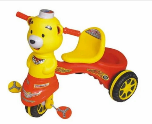 Wa0011 Tricycle - Plastic Standard Size Yellow & Red | Durable Long Lasting For Age 2-4 Years