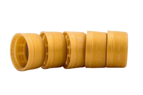 28mm Seal Caps - Polypropylene, 28mm, Golden | Durable, Lightweight, Fine Finished, Leak Proof