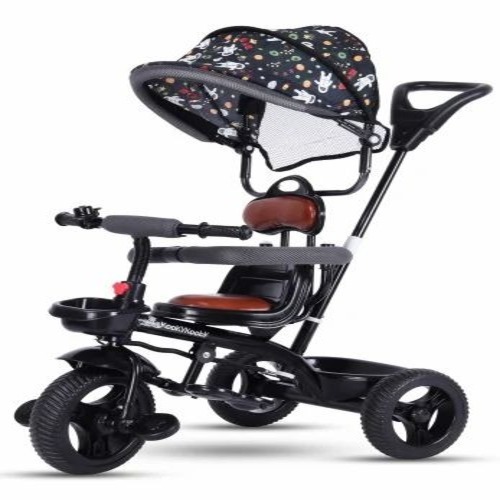 Baby Leather Seat Tricycle - Plastic, Standard Size, Red | Durable, Easy To Assemble, For Ages 2-4 Years