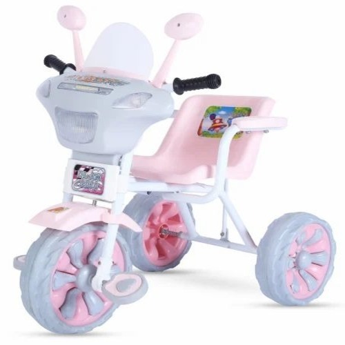 Baby Rosy Tricycle - Plastic, Standard Size, Pink | Durable, Easy To Assemble, For Kids 2-4 Years