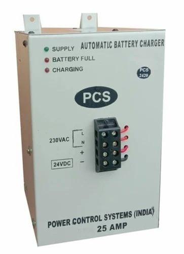 Battery Charger 24vdc 25amp - Mild Steel, Standard Size, Grey, Automatic DG Set Charger