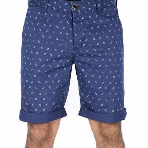 Boys Bermuda Shorts - Cotton, Various Sizes, Blue, Printed | Button Closure, Quick Dry, Comfortable Fit