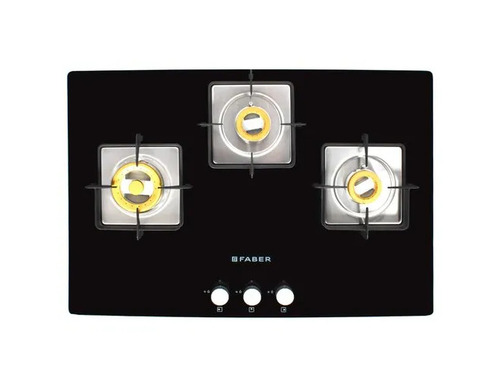 Power 3BB BK LPG Kitchen Stove - Mild Steel, Black, 3 Burner | Easy To Use, Kitchen Use