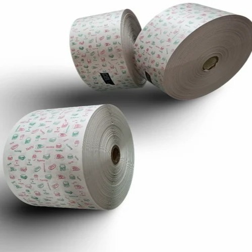 Printed Jumbo Roll Butter Paper Oil Proof - 6000m Length, 1 Ply, 50gsm White | Digital Multicolor Packaging