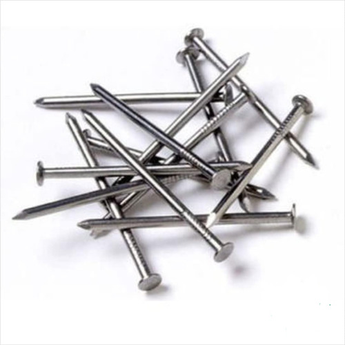 Silver Color Metal Wire Nails - Steel Standard Size Silver Round Shape | Corrosion Resistant Long Lasting Eco Friendly A Grade