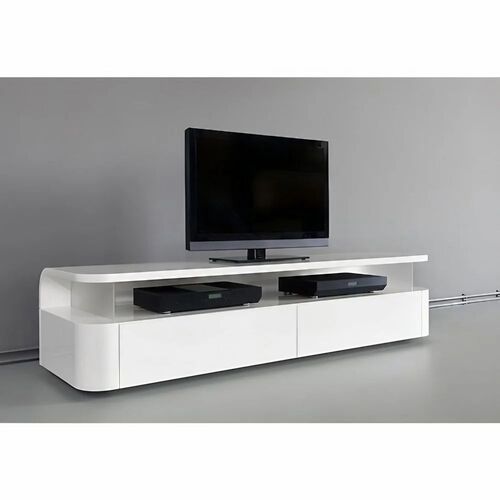 Stylist White Wooden Tv Unit