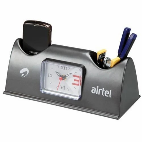 Table Set With 2 Pen - Pvc, 23.6x9x7cm, Grey | Office Use
