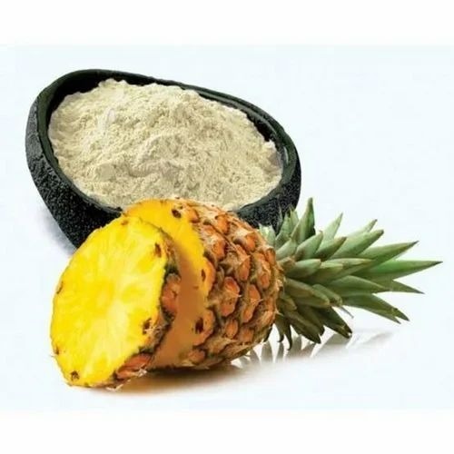 White Bromelain Enzyme Powder - 25 Kg Plastic Bag, White Color, Protein Digestion, Room Temperature Storage