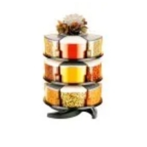 360 Revolving 3 Layer Spice Rack-Blue