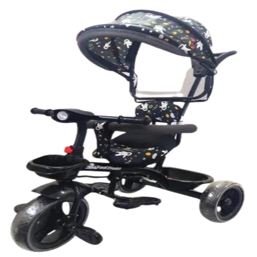 Baby Black Tricycle - Plastic, Standard Size, Pink | Durable, Easy To Assemble, For Kids 2-4 Years