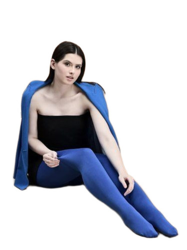 Blue Stockings - Polyester Slim Cut Blue, Elastic Waist, Soft Fabric Feel, Breathable, Quick Dry, Anti Wrinkle