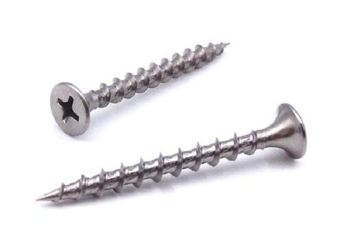 Drywall Nickel Polish Screw - Standard Size, Silver, Polished Finish | Corrosion Protection, Durable, Long Lasting