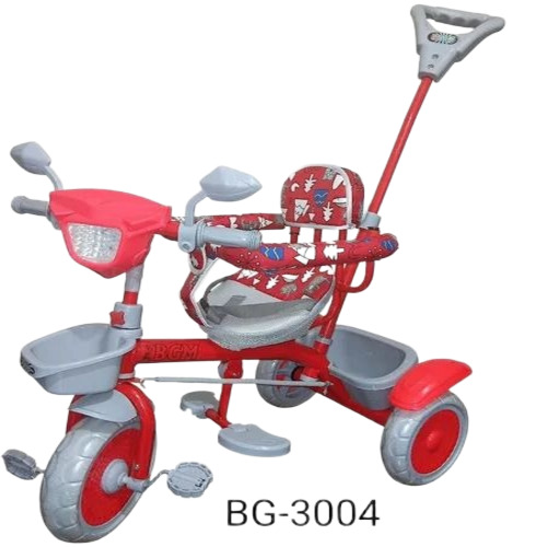 Kids Handle Tricycle - Plastic, Standard Size | Easy To Assemble, Hard Structure, For Ages 3-6 Years