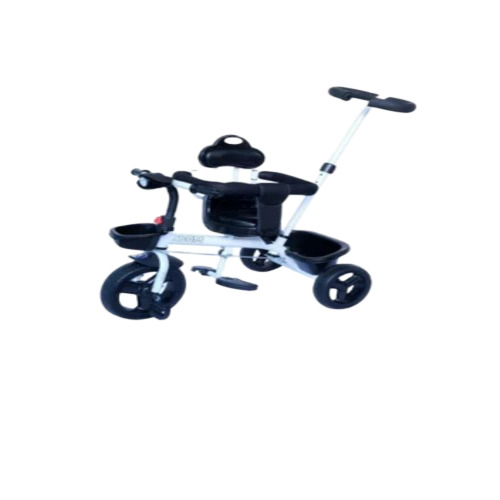 Kids Push Handle Tricycle - Plastic, Standard Size | Easy To Assemble, Hard Structure, For Ages 3-6 Years