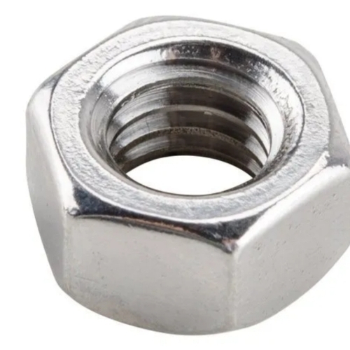 M5 Mild Steel Hex Nut - M5 Size, Silver, Rust Resistant | Durable, Easy to Install, Industrial Use