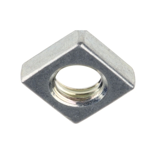 M6 Mild Steel Square Nut - 6mm Zinc-Plated Silver, DIN 557 Standard, Corrosion Resistant, M6 Thread Compatibility