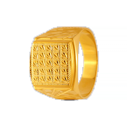 Mens Gold Rings - Gold, Golden Color, Acrylic Accent | Classic Appeal, Intricate Detailing, Timeless Look, Smooth Edges