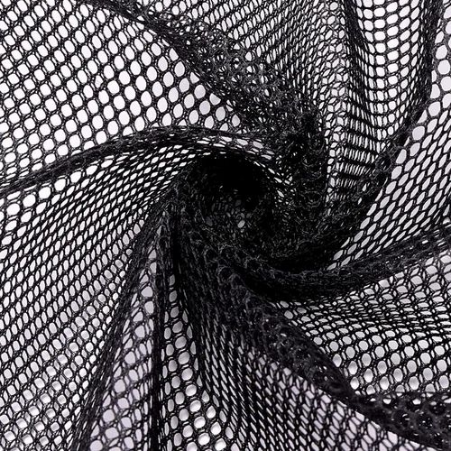 Net Fabric - Polyester 100 Meter Black Washable | Ultra-Breathable Quick-Drying Tear Resistant UV Protection Water-Repellent Stretch Comfort Eco-Friendly