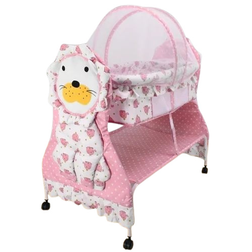 New Born Baby Cradle - PVC Plastic, Multicolor | Foldable, Polished Finish, Age 3-12 Months