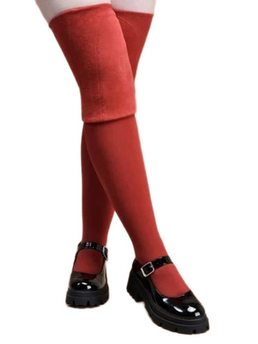 Plain Stockings - Polyester, Standard Size, Red, Slim Fit | Anti Wrinkle, Breathable, Quick Dry, Elastic Waist Closure