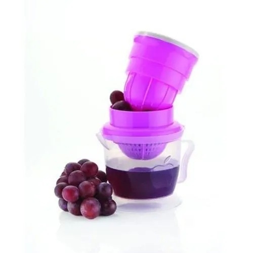 Plastic Hand Fruit Juicer - Plastic, 0.5 L, Purple | Hand Press, Manual Operation