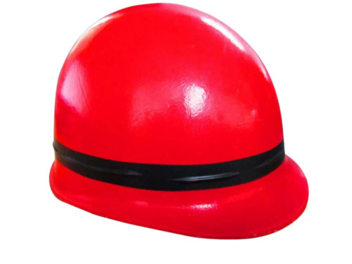 Red Fireman Helmet - FRP Material Standard Size Red | Open Face Durable Fine Finished 6 Month Warranty