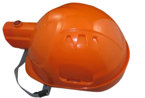 Safety Helmet With Led Light - Color: Orange