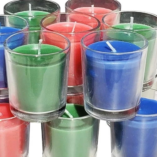 Scented Jar Candles - Glass Jar, Soy Wax, 3x3 Inch, Vibrant Color, Dual Cotton Wicks, Hand-poured, Long-lasting Burn