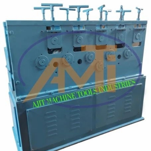 Section Straightening Machine - Blue, Electric Drive, 380V 50/60Hz | Precise Straightening, Adjustable Rollers, Auto-Lubrication, Compact Design