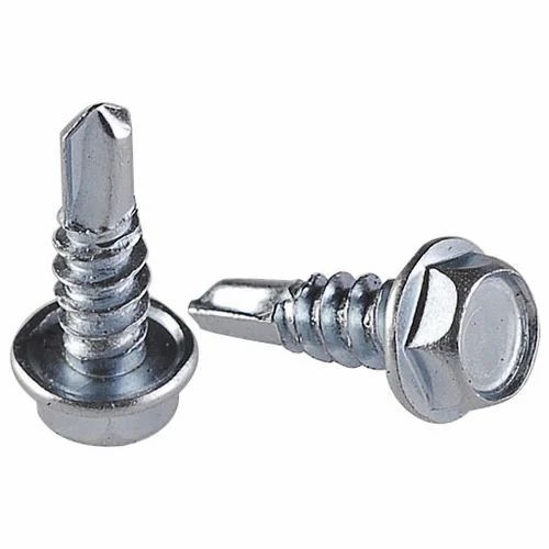 Self Drilling Screws - Stainless Steel, Standard Size, Silver | Corrosion Protection, Polished Finish, Durable