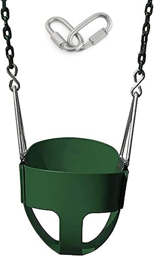 Green Reznor Baby Playground Swing - Steel Standard Size Green | Stylist Durable Manual Power Source