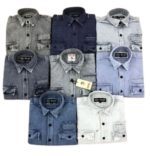 Men Denim Collar Shirt