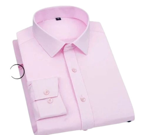 Mens Formal Shirts - Soft Touch Cotton Blend, Pink, Classic Collar, Full Sleeves, Breathable, Anti-Wrinkle, Quick Dry