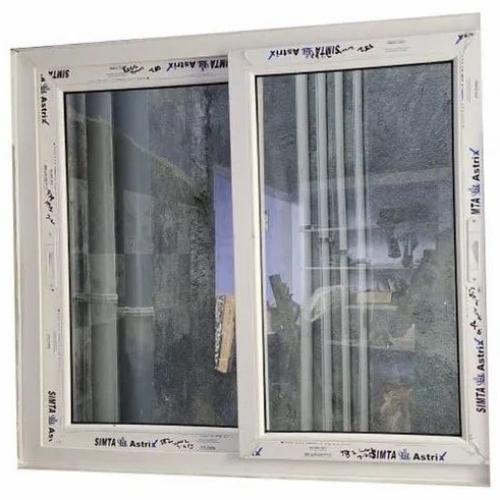 White 2 Track Upvc Sliding Window