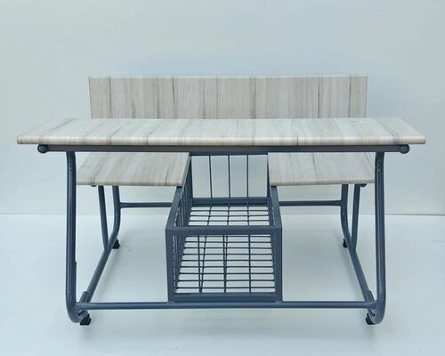 White Kids School Dual Desk Bench